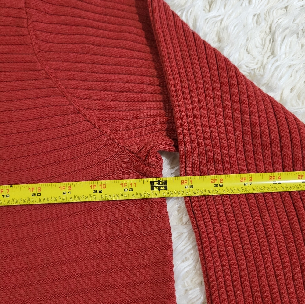 Eileen Fisher Women's Merino Wool Funnel Neck Sweater Serrano Chile Red Size 2X - Picture 9 of 14